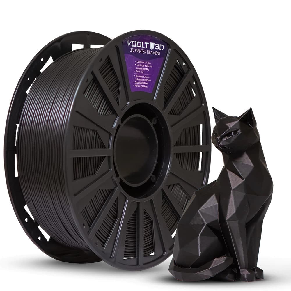 Filamento PLA Preto High Speed Premium - Voolt3D